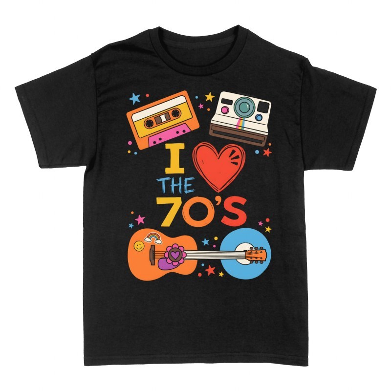 Magliette: Amo gli anni 70 musica e ricordi retro