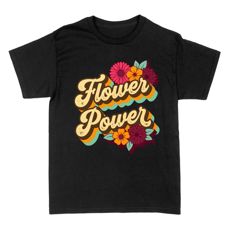 Magliette: Flower Power floreale anni 70