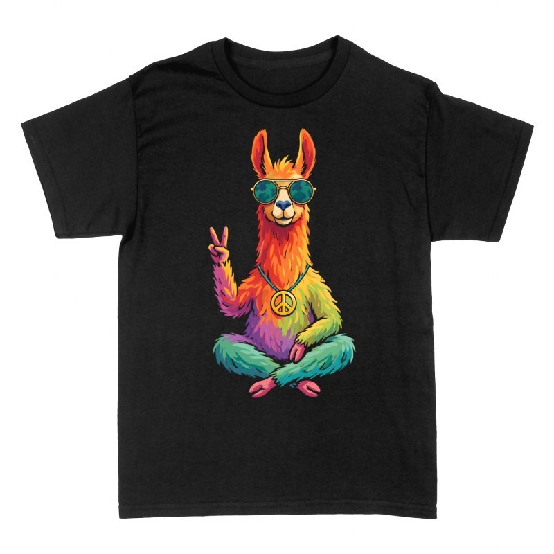 Magliette: Lama hippie che medita