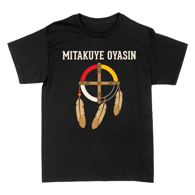 Magliette: Ruota di medicina lakota con piume