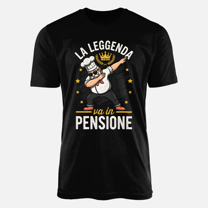 Magliette: La leggenda va in pensione cuoco