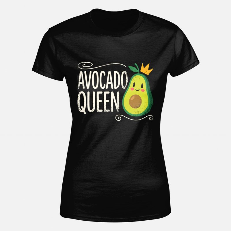 Magliette: Avocado regina kawaii con corona