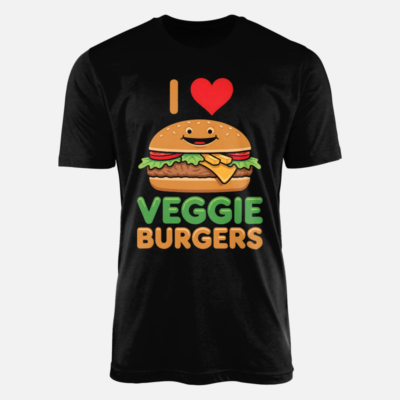 Magliette: Amo gli hamburger vegetariani
