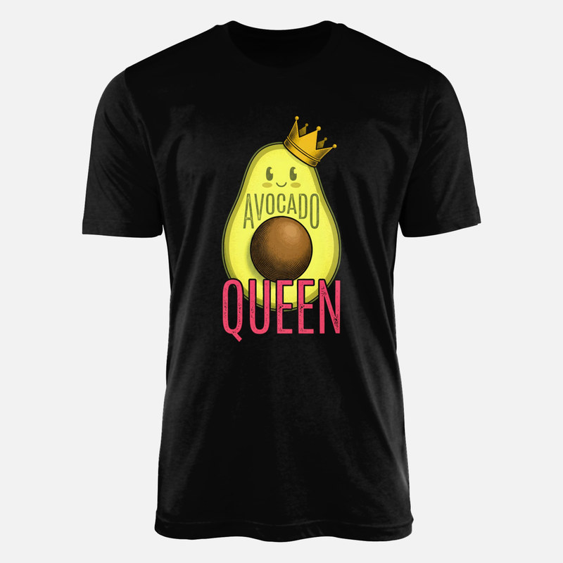Magliette: Avocado regina kawaii con corona