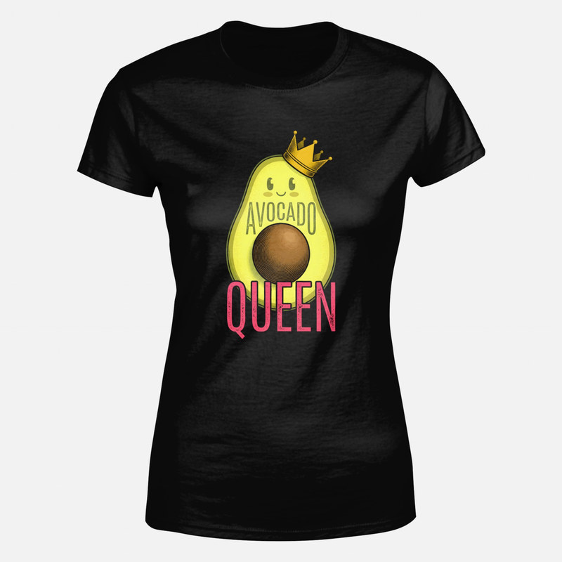 Magliette: Avocado regina kawaii con corona