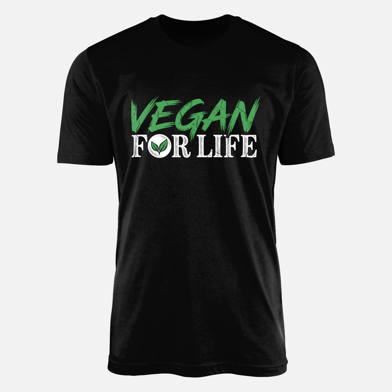 Magliette: Vegano per tutta la vita con foglie