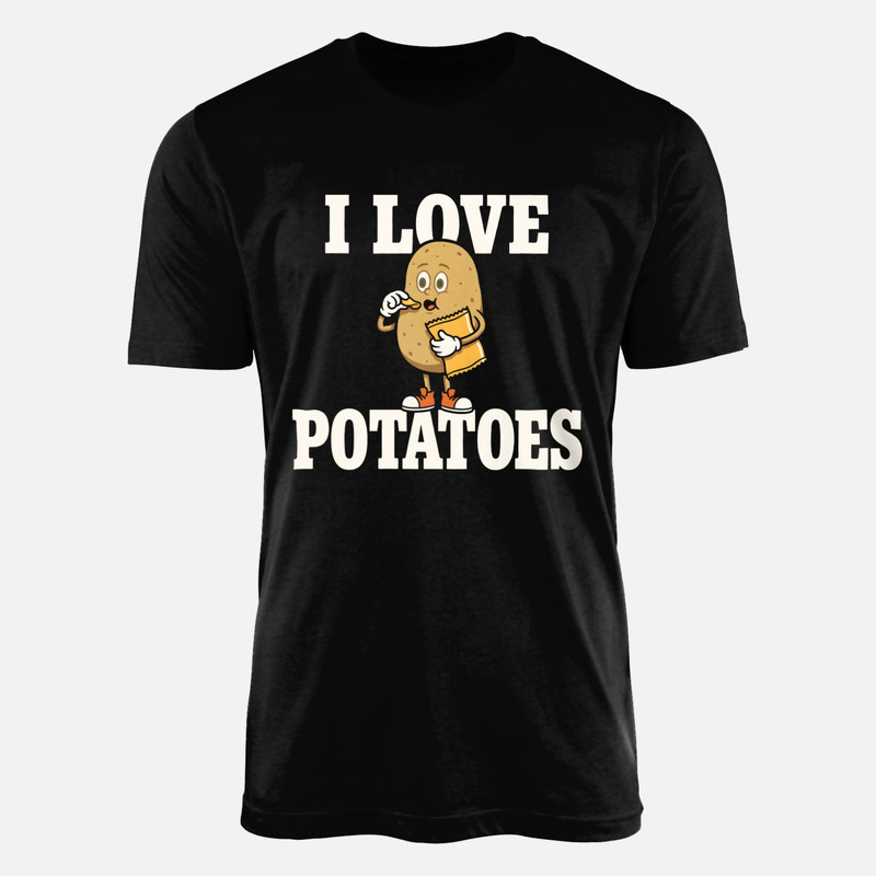 Magliette: Patata che mangia patatine I Love Potatoes