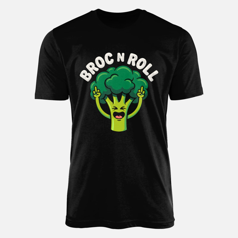 Magliette: Broccolo rockero divertente