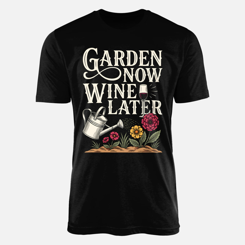 Magliette: Prima giardinaggio poi vino vintage