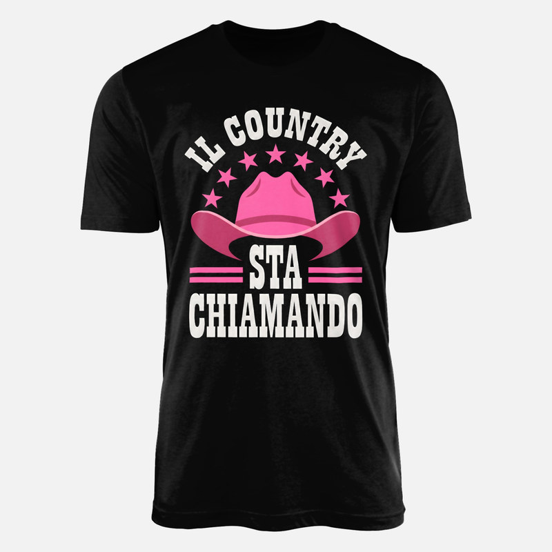 Magliette: Il country sta chiamando con cappello rosa