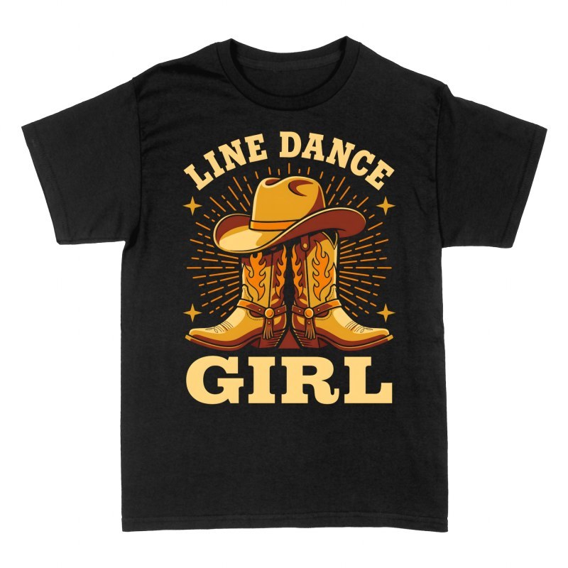 Magliette: Ragazza del ballo country in linea