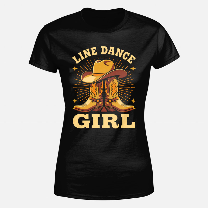 Magliette: Ragazza del ballo country in linea