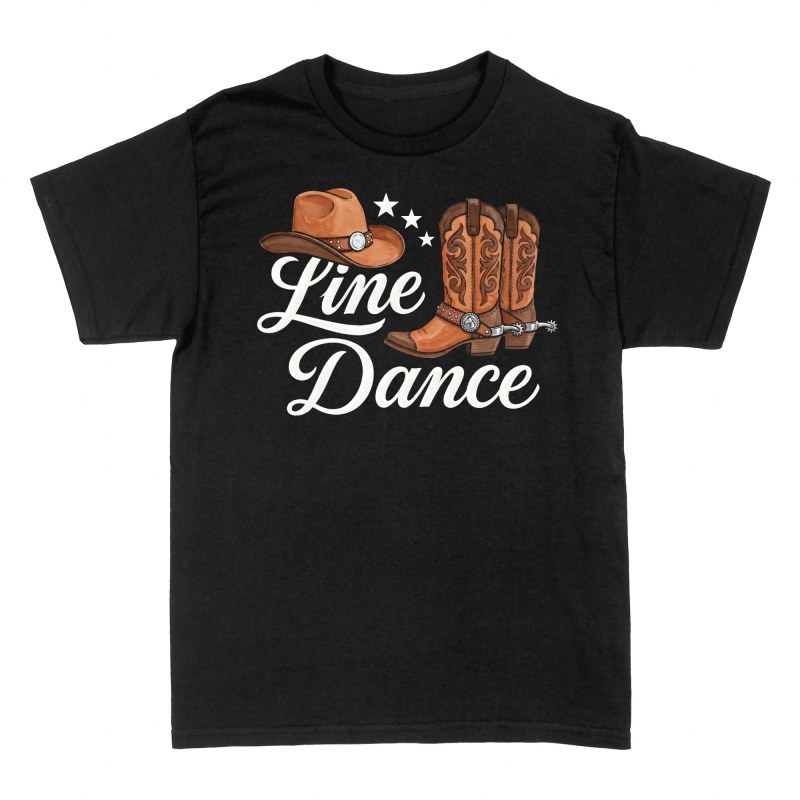 Magliette: Line dance con stivali e cappello da cowboy