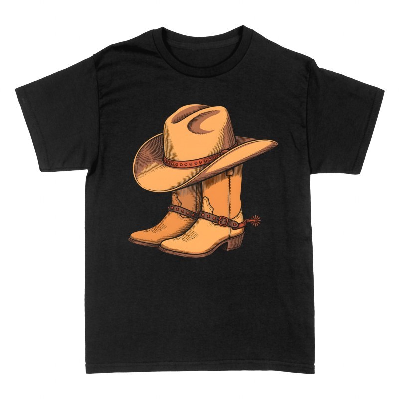 Magliette: Cappello e stivali da cowboy