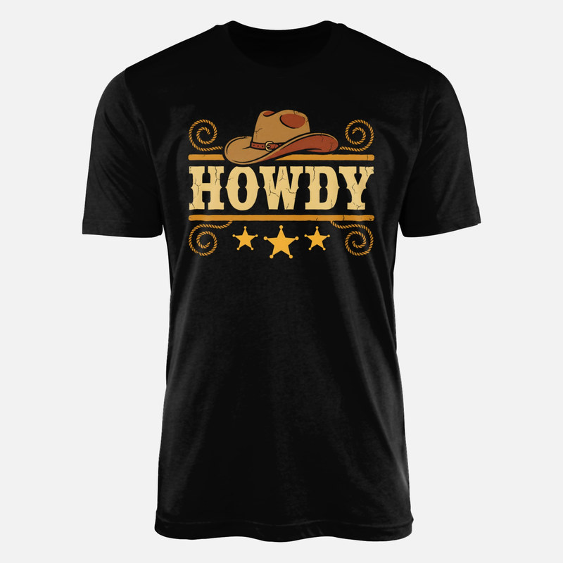Magliette: Saluto howdy con cappello da cowboy