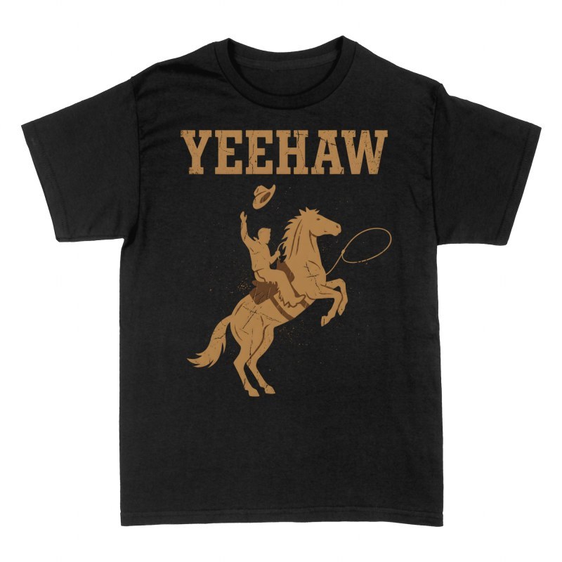 Magliette: Cowboy a cavallo Yeehaw