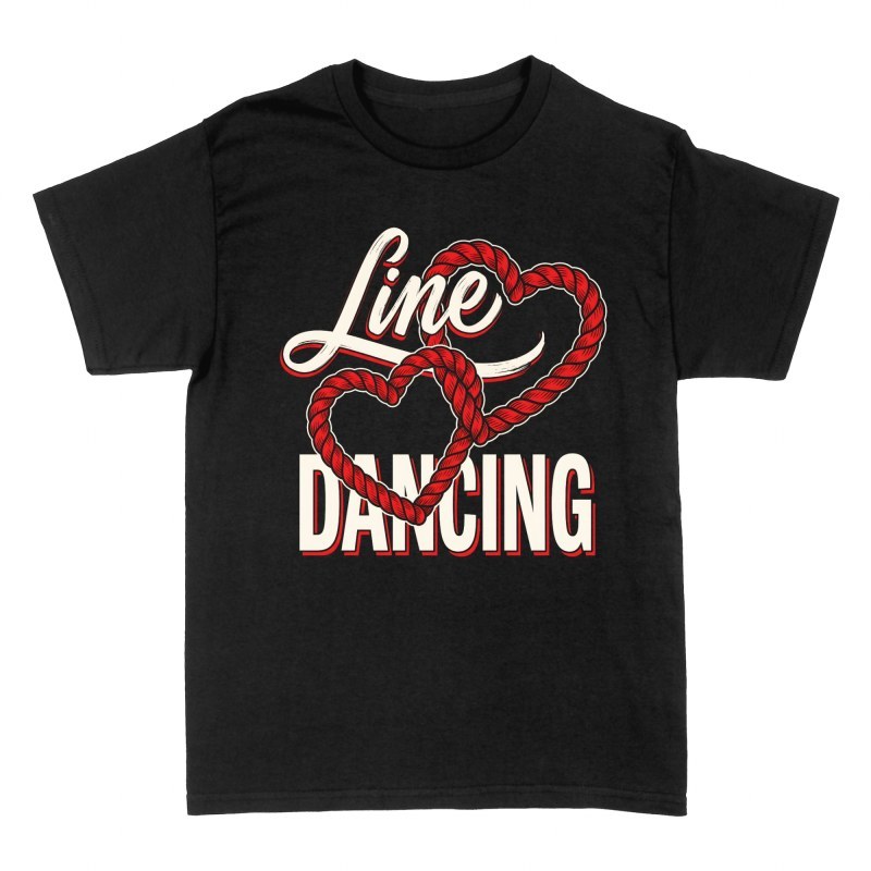 Magliette: Cuori di corda line dancing western