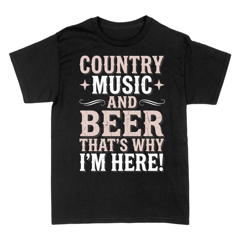 Magliette: Country music and beer western