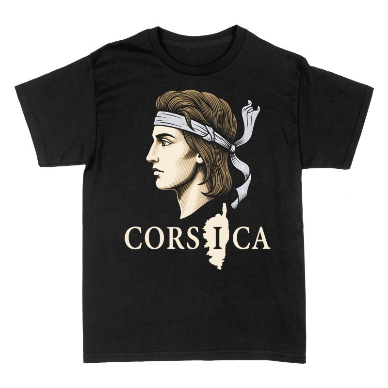 Magliette: Testa mora e mappa della Corsica