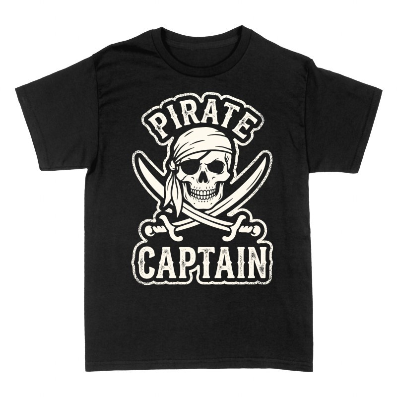 Magliette: Teschio capitano pirata con sciabole