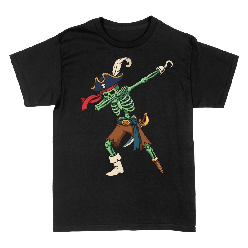 Magliette: Scheletro pirata dab