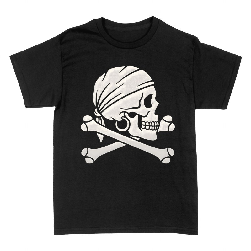 Magliette: Teschio pirata con bandana