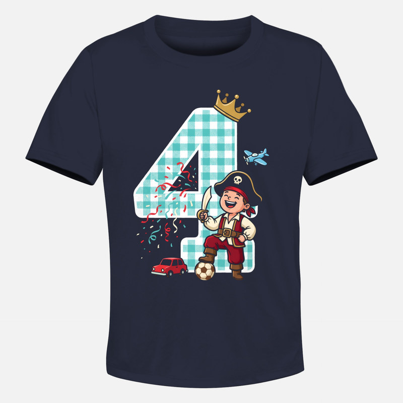 Magliette: Compleanno 4 anni bimbo pirata