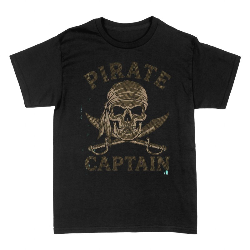 Magliette: Capitano pirata teschio dorato