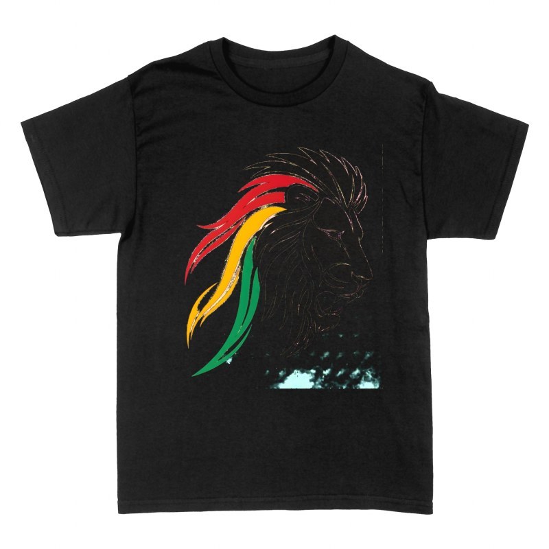 Magliette: Leone ruggente con criniera rasta