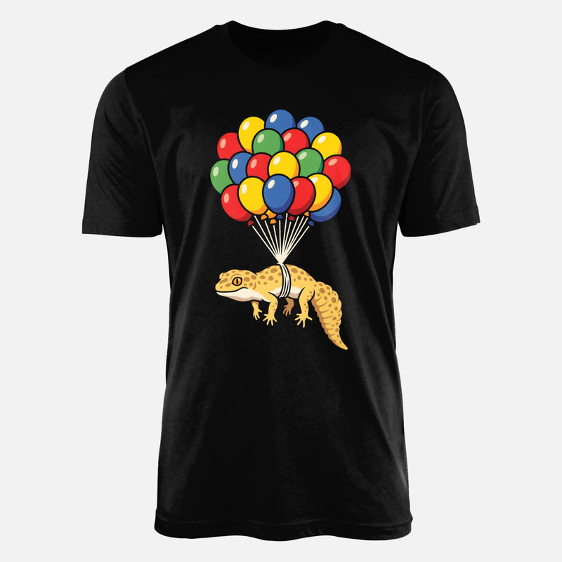 Magliette: Geco leopardo volante con palloncini