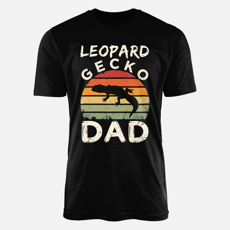 Magliette: Pap&agrave; di geco leopardo retro tramonto