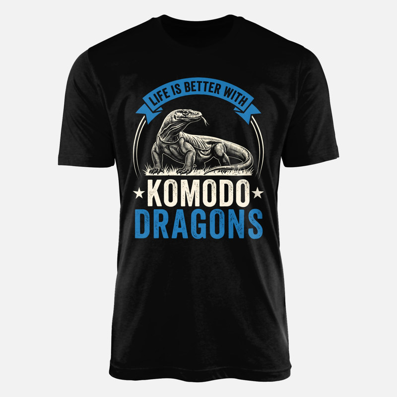 Magliette: Drago di Komodo incisione vintage