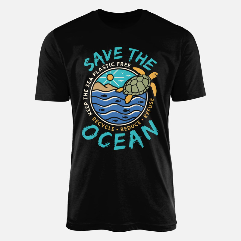 Magliette: Tartaruga marina salva gli oceani