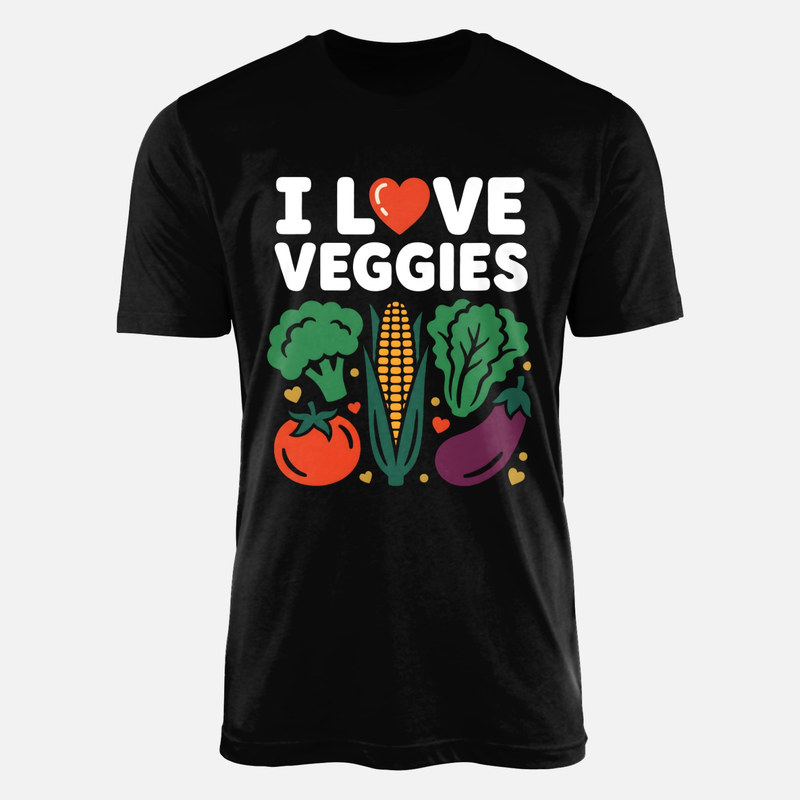 Magliette: Amo le verdure con cuore e mais