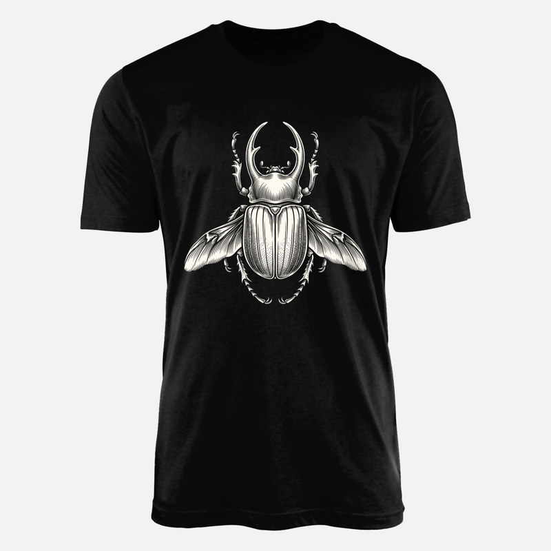 Magliette: Scarabeo incisione vintage