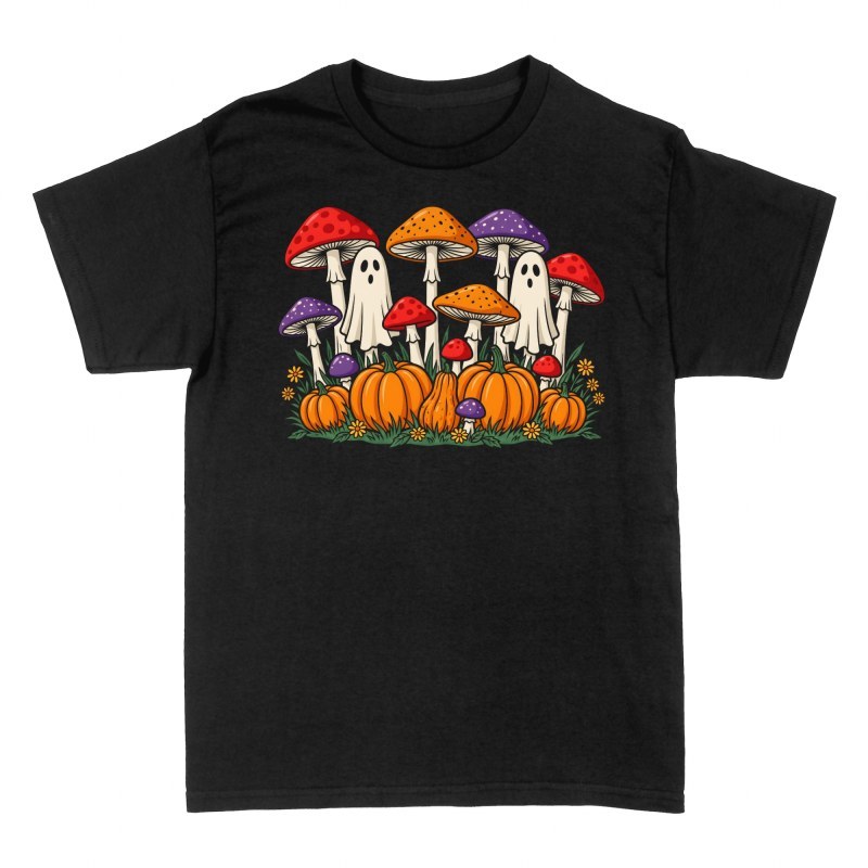 Magliette: Fantasmi tra funghi e zucche