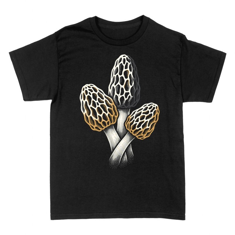 Magliette: Funghi spugnole vintage botanica