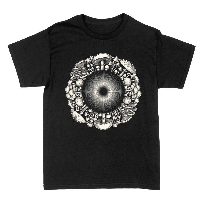 Magliette: Mandala botanico di funghi