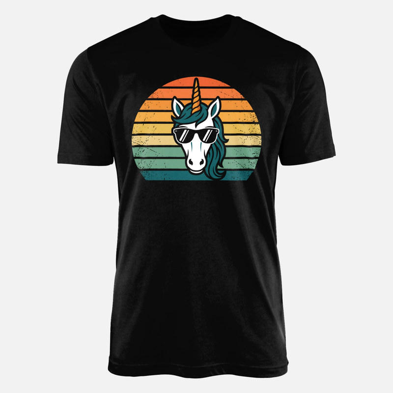 Magliette: Unicorno con occhiali da sole retro