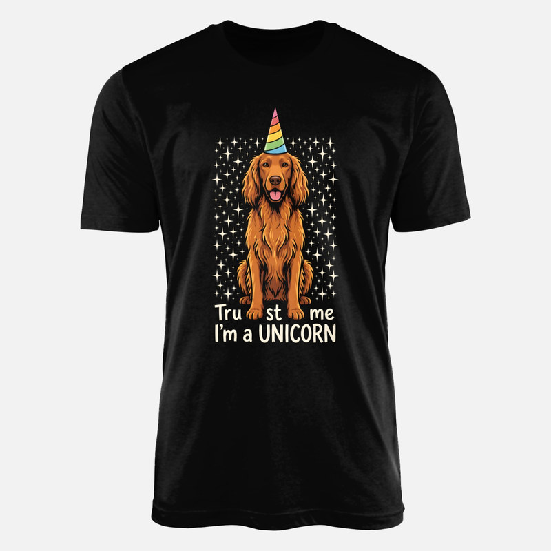 Magliette: Cane Golden Retriever unicorno divertente