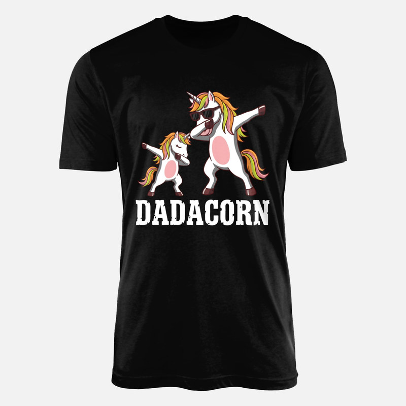 Magliette: Pap&agrave; e figlio unicorni dabbing