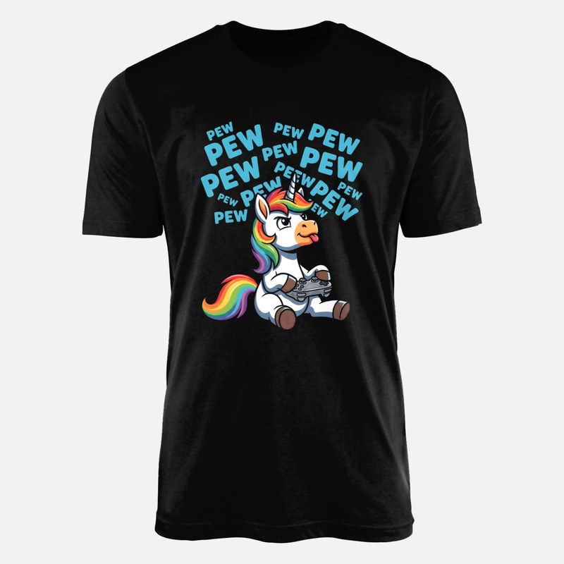 Magliette: Unicorno gamer con joystick