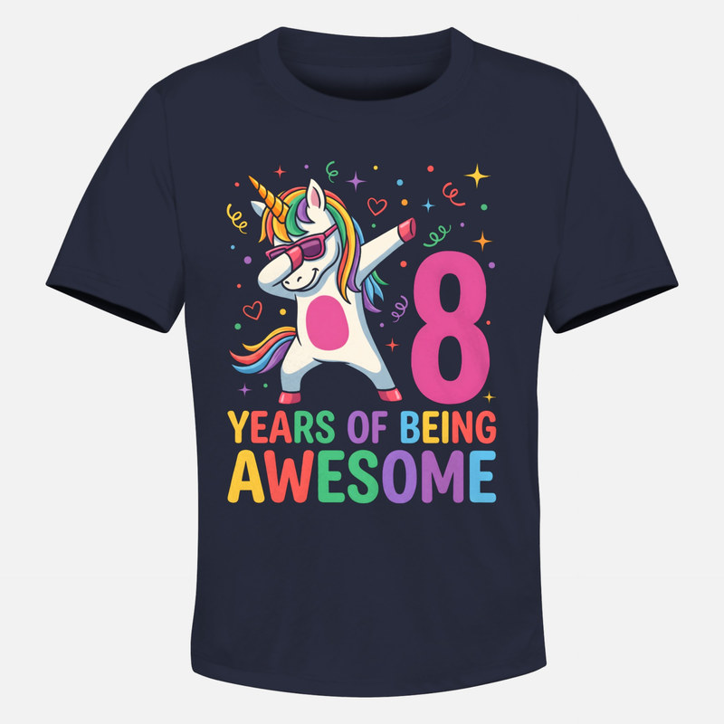 Magliette: Unicorno dabbing 8 anni di meraviglia