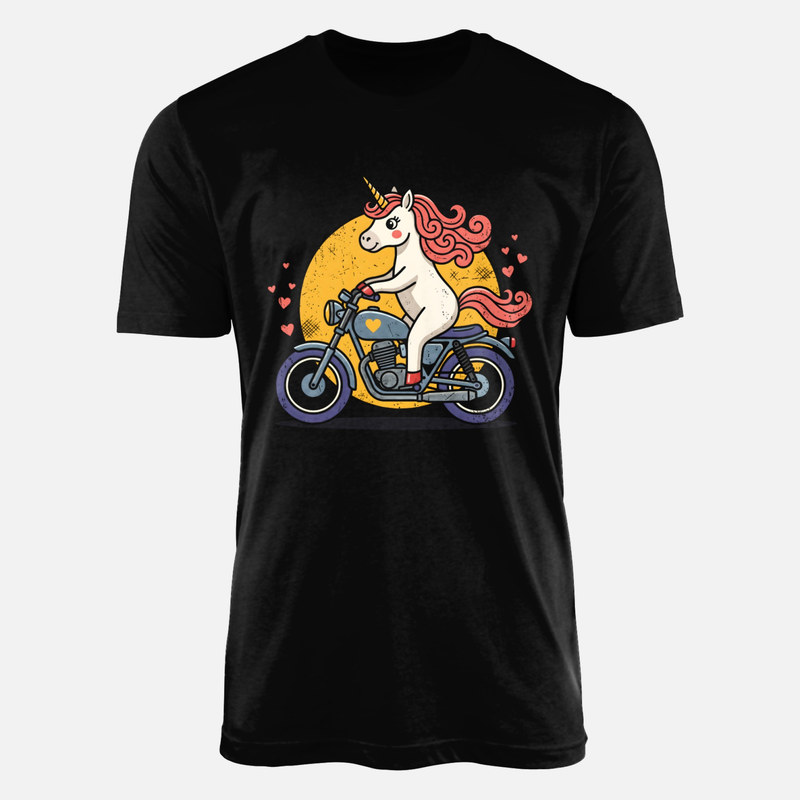 Magliette: Unicorno kawaii in moto