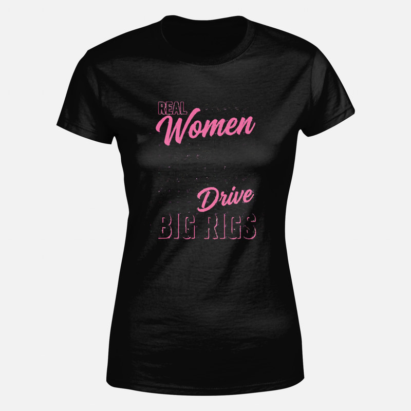Magliette: Vere donne guidano grandi camion