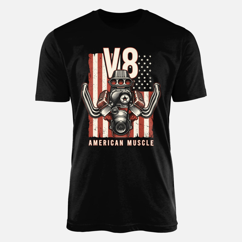Magliette: Motore V8 American muscle