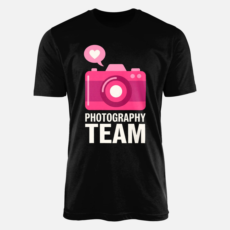 Magliette: Team di fotografia con fotocamera rosa