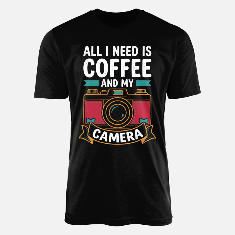 Magliette: Caff&egrave; e macchina fotografica vintage