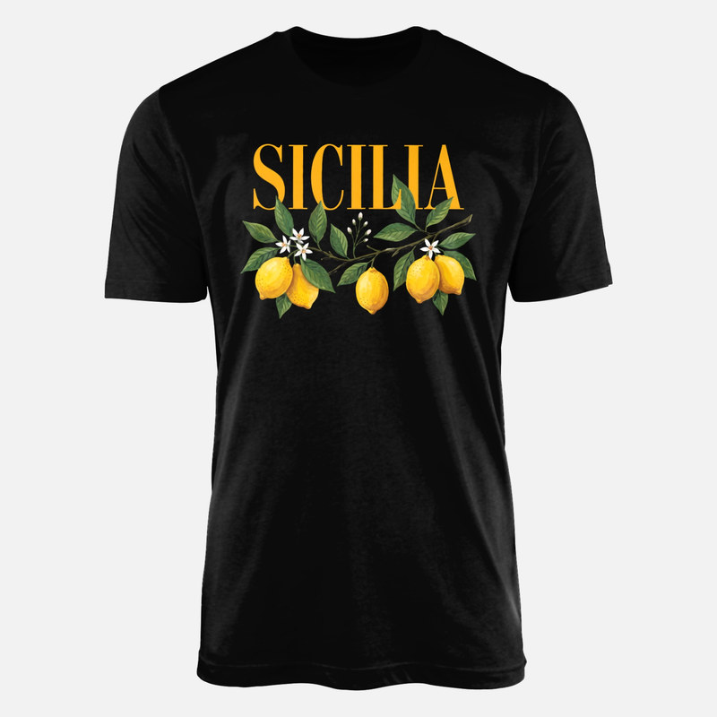 Magliette: Sicilia limoni illustrazione botanica