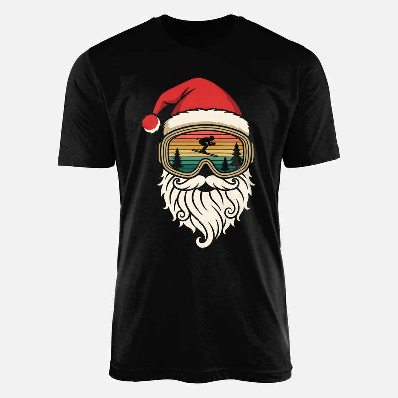 Magliette: Babbo Natale sciatore con maschera